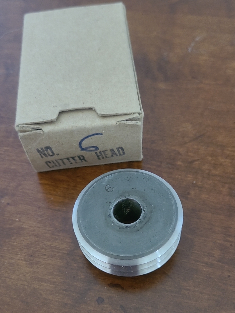 No. 6 Cutter Head - Silver Metal Tool Wheel Harry M. Frasier Co.